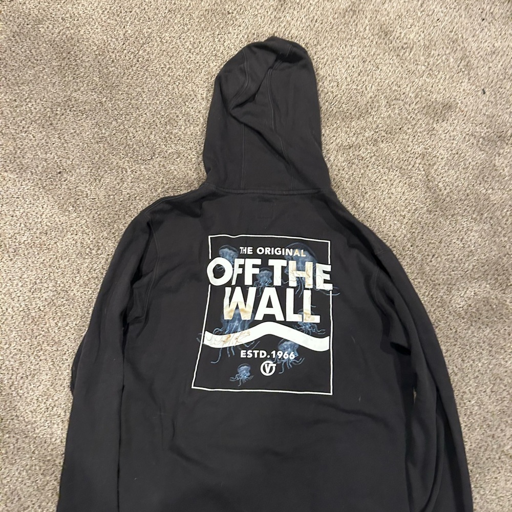 Vans Black Hoodie with Graphic Print